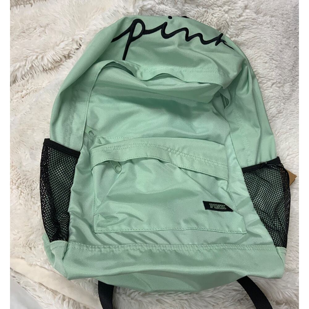 Victoria’s Secret PINK Classic Backpack Soft Jade Laptop School Bookbag New